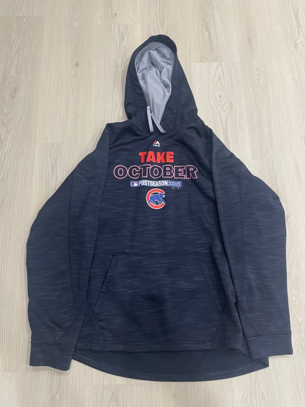 Chicago Cubs "Take October" Navy Hooded Sweatshirt